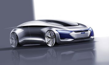 Audi Aicon Concept Design Sketch Render