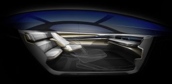 Audi Aicon Concept Interior Design Sketch Render