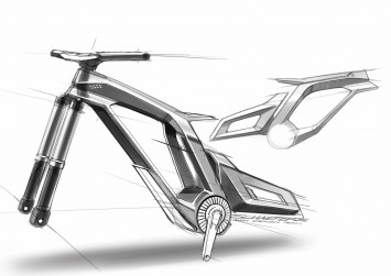 Audi e-bike Worthersee - Frame Design Sketch