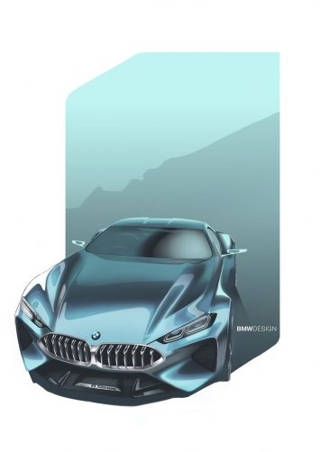 BMW Concept 8 Series Design Sketch Render