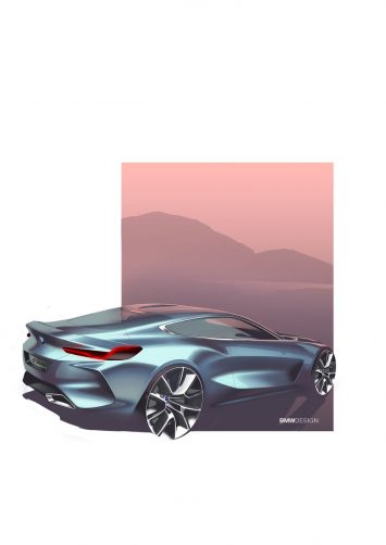 BMW Concept 8 Series Design Sketch Render