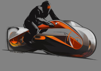 BMW Motorrad Vision Next 100 Concept Design Sketch Render