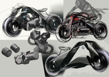 BMW Motorrad Vision Next 100 Concept Design Sketch Render