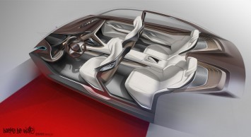 BMW Vision Future Luxury Concept - Interior Design Sketch by Doeke de Walle