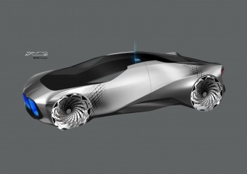 BMW Vision Next 100 Concept Design Sketch Render