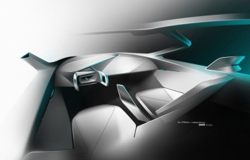 BMW Vision Next 100 Concept Interior Design Sketch Render