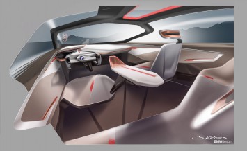 BMW Vision Next 100 Concept Interior Design Sketch Render