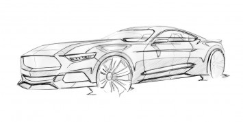 Ford Mustang Design Sketch by Kemal Curic