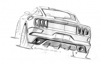 Ford Mustang Design Sketch by Kemal Curic