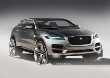 Jaguar F Pace Design Sketch Render