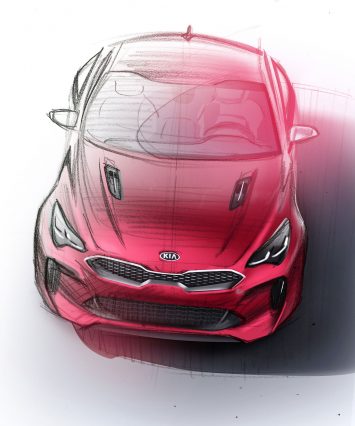 Kia Stinger Design Sketch Render