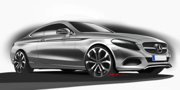 Mercedes-Benz C Class Coupe Design Sketch