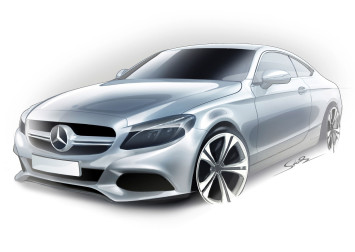 Mercedes-Benz C Class Coupe Design Sketch