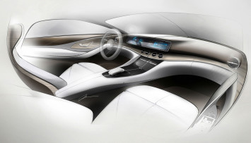 Mercedes-Benz E Class Interior Design Sketch