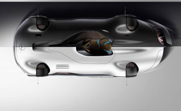 Mercedes-Benz Vision EQ Silver Arrow Concept Design Sketch Render