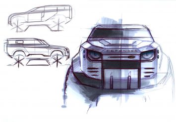 New Land Rover Defender Design Sketches