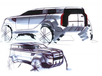 New Land Rover Defender Design Sketches