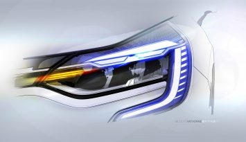 New Renault Captur Headlight Design Sketch Render