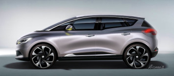 New Renault Scenic Design Sketch Render by Emmanuel Klissarov