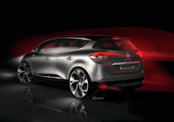 New Renault Scenic Design Sketch Render by Emmanuel Klissarov