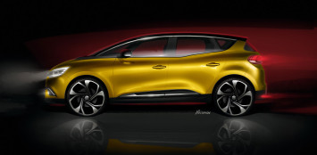 New Renault Scenic Design Sketch Render by Emmanuel Klissarov