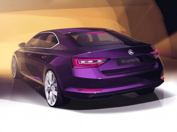 New Skoda Superb Design Sketch