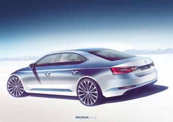 New Skoda Superb Design Sketch