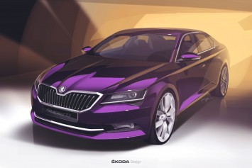 New Skoda Superb Design Sketch