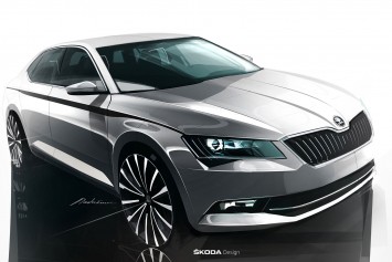 New Skoda Superb Design Sketch