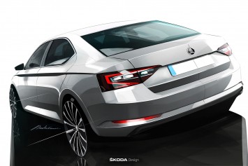 New Skoda Superb Design Sketch