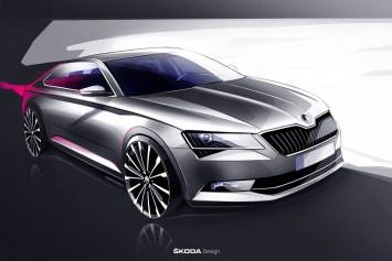 New Skoda Superb Design Sketch