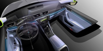 New Skoda Superb Interior Design Sketch