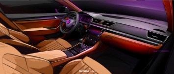 New Skoda Superb Interior Design Sketch