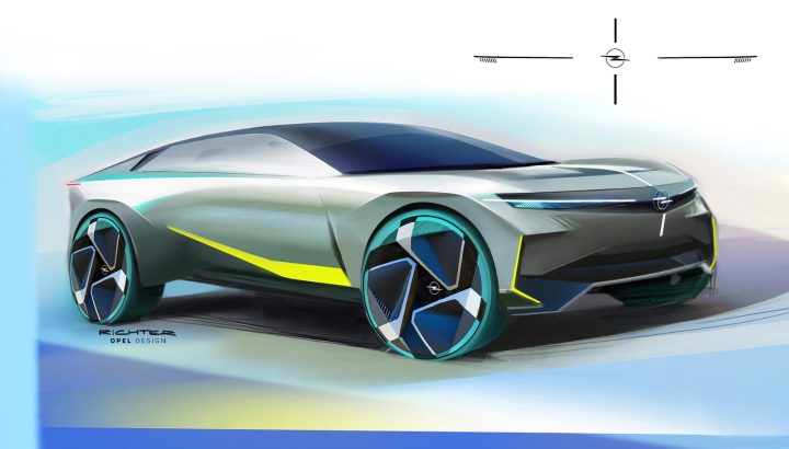 Opel Experimental Concept Design Sketch Render