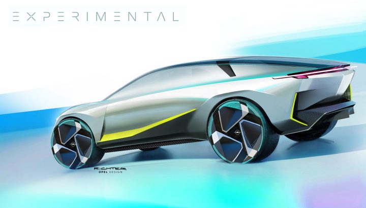 Opel Experimental Concept Design Sketch Render