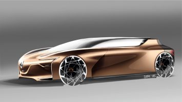 Renault Symbioz Concept Design Sketch Render by Joe Reeve