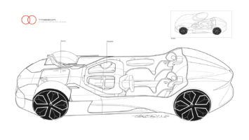 Renault Trezor Concept Design Sketch Render by Yann Jarsalle