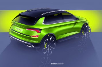 Skoda Vision X Concept Design Sketch Render