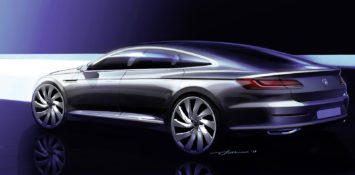 Volkswagen Arteon Design Sketch Render