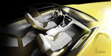 Volkswagen Arteon Interior Design Sketch Render by Peter Mikulak