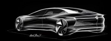 Volkswagen I.D. Vizzion Concept Design Sketch