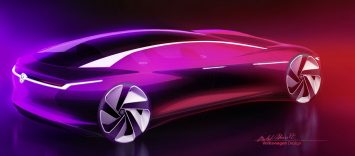 Volkswagen I.D. Vizzion Concept Design Sketch Render