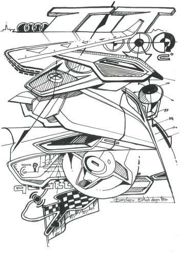 2014 Audi TT Interior Design Sketch