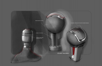 2015 Ford Mustang - Interior design sketches - Gear shifter