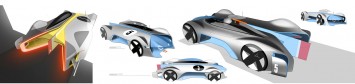 Alpine Vision Gran Turismo Concept Design Sketches by Victor Sfiazof