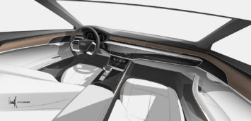 Audi A8 Interior Design Sketch Render