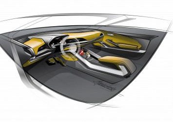 Audi Crosslane Coupe Concept - Interior Design Sketch