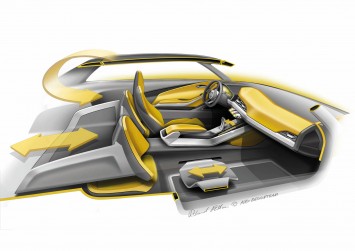 Audi Crosslane Coupe Concept - Interior Design Sketch