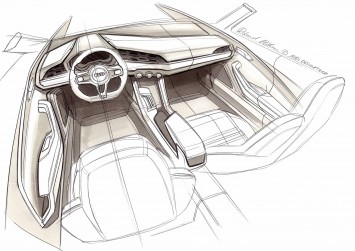 Audi Crosslane Coupe Concept - Interior Design Sketch