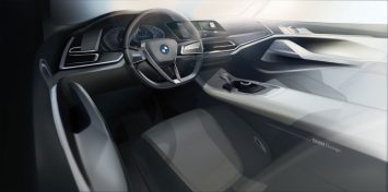 BMW Concept X7 Interior Design Sketch Render